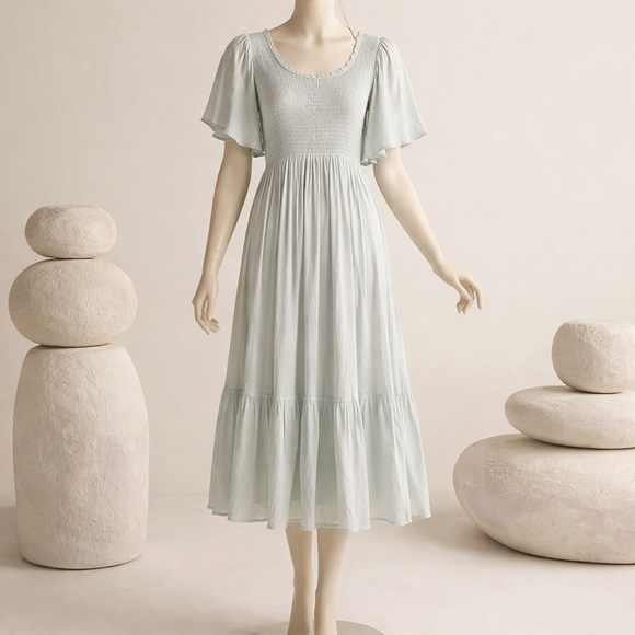 NWT in loom Size Small Light Blue Summer Dress - Picture 3 of 8